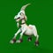 3D-illustration of a cute and funny suprised cartoon goat. isolated rendering object