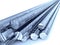 3d illustration of cutted shinny reinforced steel bars