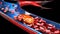 3d Illustration of Deep Vein Thrombosis or Blood Clots. Embolism