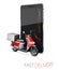 3d Illustration of Delivery ride scooter motorcycle service, Order, Fast and Free Transport