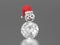 3D illustration diamond or ice snowman in the Christmas Santa Cl