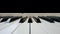 3d illustration digital piano or synthesizer white angle shot