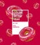 3d Illustration donut with viva magenta glaze. Color of the year 2023. Floating Pink Delicious donuts with icing on