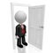 3D illustration - door, businessman