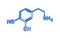 3d illustration of dopamine molecule