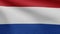 3D illustration Dutch flag waving in wind. Netherlands banner blowing, soft silk