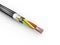 3d Illustration of Electric cable. Copper electrical cable in multi-colored insulation on a white background