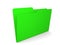 3d illustration of empty green folder