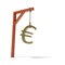 3d illustration of the euro sign