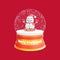 3D illustration of Festive Snow Globe Delight Christmas decoration