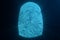 3D illustration Fingerprint scan provides security access with biometrics identification. Concept Fingerprint protection