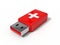 3d illustration of first aid usb stick.