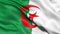 3D illustration of the flag of Algeria waving in the wind