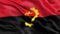 3D illustration of the flag of Angola waving in the wind