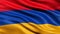 3D illustration of the flag of Armenia waving in the wind