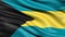 3D illustration of the flag of Bahamas waving in the wind