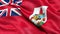 3D illustration of the flag of Bermuda waving in the wind