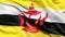 3D illustration of the flag of Brunei waving in the wind