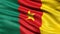 3D illustration of the flag of Cameroon waving in the wind