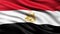 3D illustration of the flag of Egypt waving in the wind