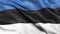 3D illustration of the flag of Estonia waving in the wind