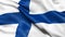 3D illustration of the flag of Finland waving in the wind