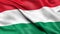 3D illustration of the flag of Hungary waving in the wind