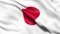 3D illustration of the flag of Japan waving in the wind.