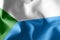 3D illustration flag of Khabarovsk Krai is a region of Russia