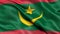 3D illustration of the flag of Mauritania waving in the wind