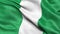 3D illustration of the flag of Nigeria waving in the wind