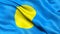 3D illustration of the flag of Palau waving in the wind