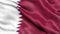 3D illustration of the flag of Qatar waving in the wind