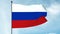 3D Illustration of The flag of the Russian Federation is a tricolour flag consisting of three equal horizontal fields