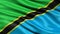 3D illustration of the flag of Tanzania waving in the wind