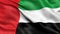 3D illustration of the flag of the United Arab Emirates waving in the wind
