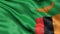 3D illustration of the flag of Zambia waving in the wind