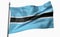 3D Illustration of Flagpole with Botswana Flag