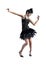 3D Illustration Flapper Dancing on White