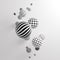 3D illustration of floating spheres with beautiful patterns