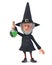 3d illustration funny fairy-tale wizard in a hat