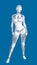 3D Illustration of Futuristic White Female Human Robot