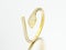 3D illustration gold free size adjustable diamond ring