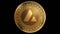 3d Illustration Golden Avalanche AVAX Cryptocurrency Coin Symbol