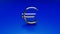 3D illustration of Golden Euro symbol on blue background