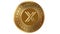 3d Illustration Golden Immutable X IMX Cryptocurrency Coin Symbol