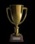 3D illustration golden trophy isolated