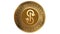 3d Illustration Golden Yearn Finance YFI Cryptocurrency Coin Symbol