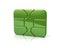 3d illustration of green business credit debit card bank ATM chi