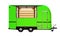 3D illustration of green food truck